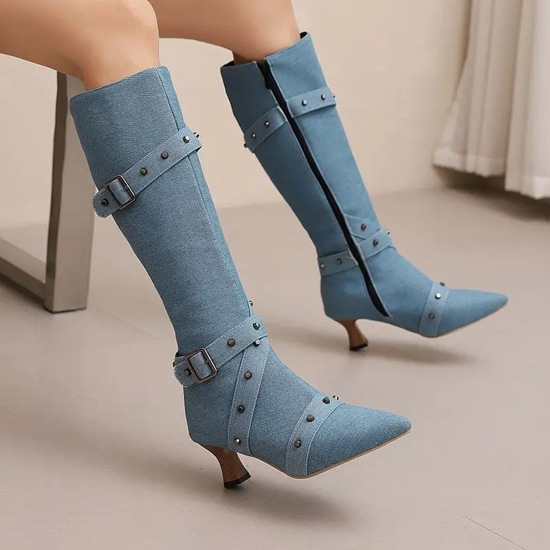 orchalisa-women-knee-high-boots-pointed-toe-heel-rivets-decoration-size-48-49-50-fashion-booties