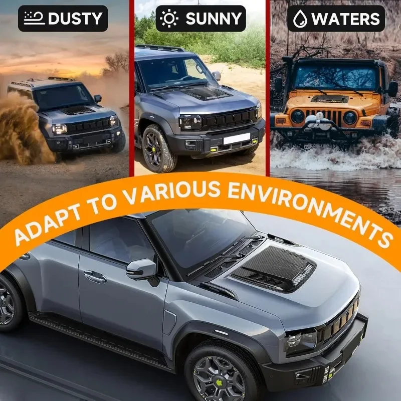 Universal Car Hood Scoop Fake Air Vent Cover Decorative Air Flow Intake Bonnet Sticker Trim Exterior Styling Accessories SUV 4x4