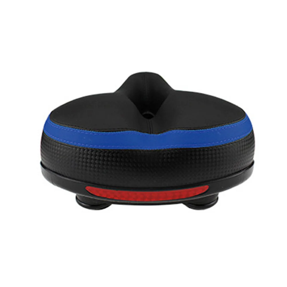 

Electric Bike Saddle Wide Thick Padded Comfortable Seat Dual Spring Suspension Mountain Bike Seat Cushion Blue