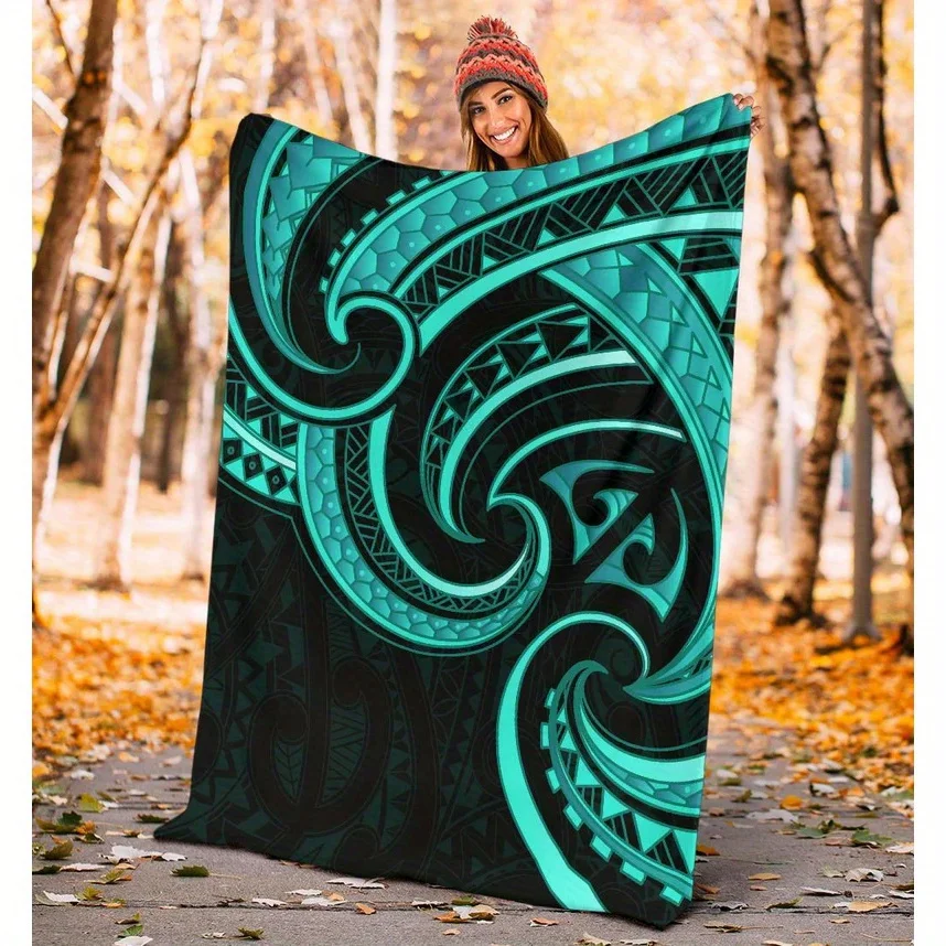 

High quality Polynesian blanket, suitable for napping, lounging and traveling, lightweight light beige, suitable for sofa, bed