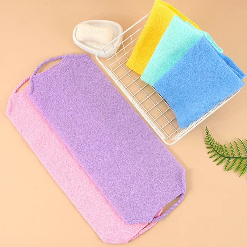 

1pc Body Back Scrubber Belt Exfoliating Bath Towel Bath Stretchable Full Body Washcloth Super Absorbent Towel Bathroom Supplies