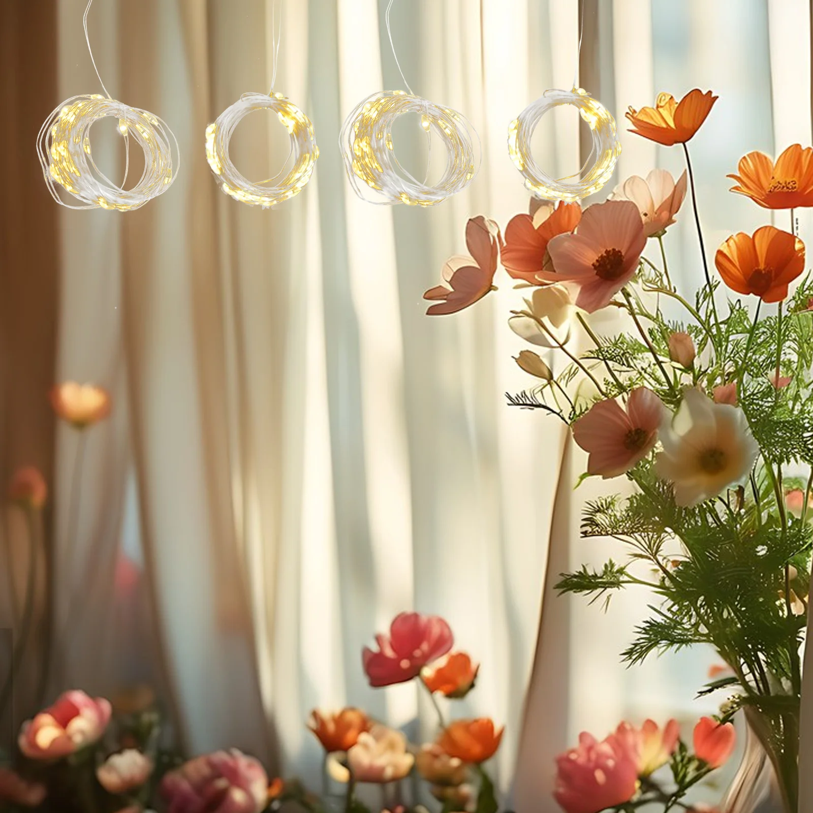 1 مجموعة LED أضواء سلسلة الجنية لغرفة النوم ديكور جمالي ستارة الإضاءة رومانسية داخلي العنقودية سلسلة أضواء لحفل الزفاف