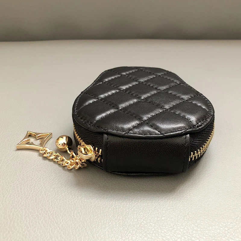 Women Wallets Purses Genuine Leather Money Bag Female Short Coin Card Holders Clutch Girl Zipper Pendant Japan Kpop Homemade New