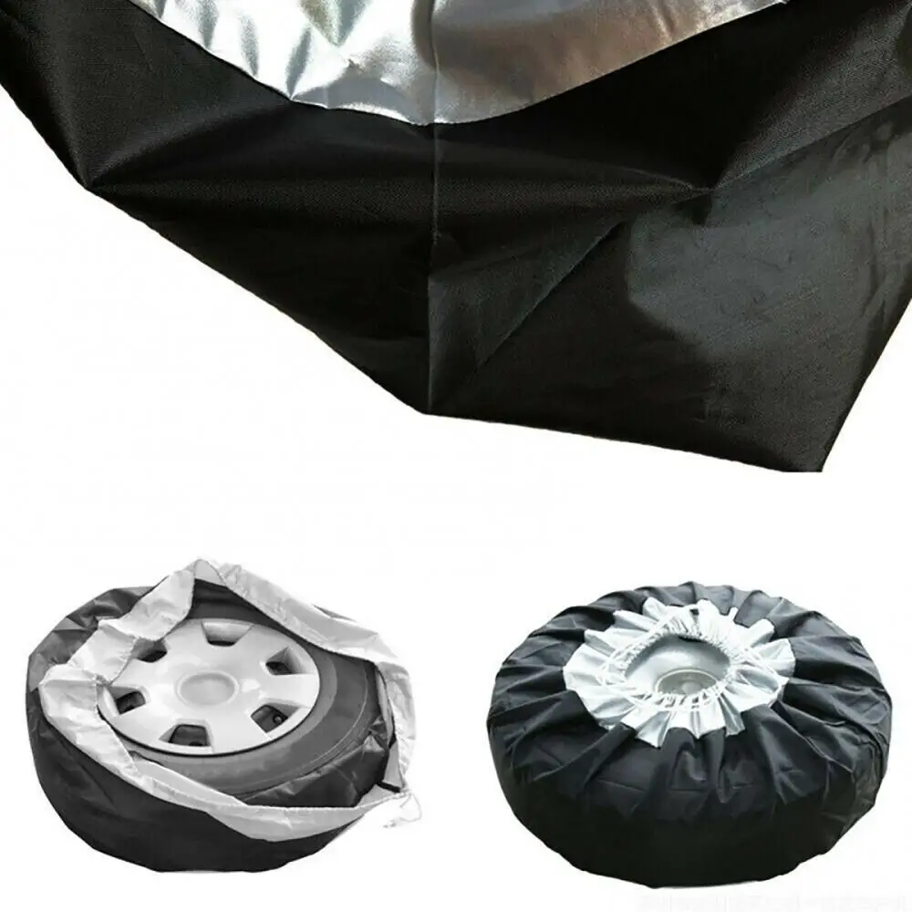 Auto Spare Tire Storage Cover Car Wheel Tire Polyester Bags Vehicle Tyre Accessories Dustproof Rainproof Protector Case/set