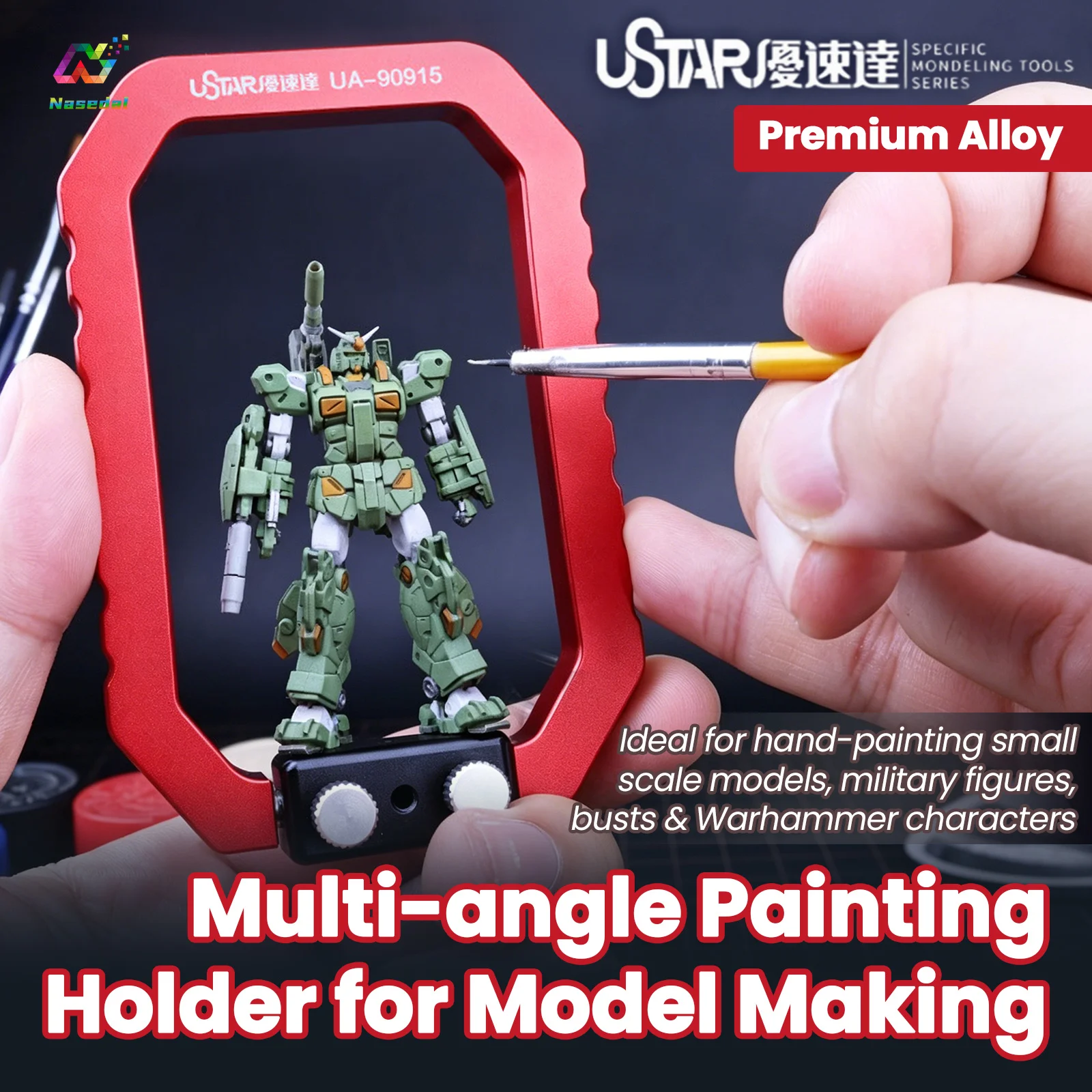 

Ustar UA-90915 360 Degree No Dead Angle Alloy Model Painting Stable Holder for Gundam Military Scale Figure Model Making Tools
