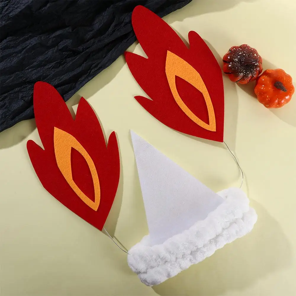 للفتيات مخيف النار أغطية الرأس أشباح سعيدة أفخم يوان Xiangqin الشعر هوب أغطية الرأس النساء العصابات الشعر هالوين عقال #2