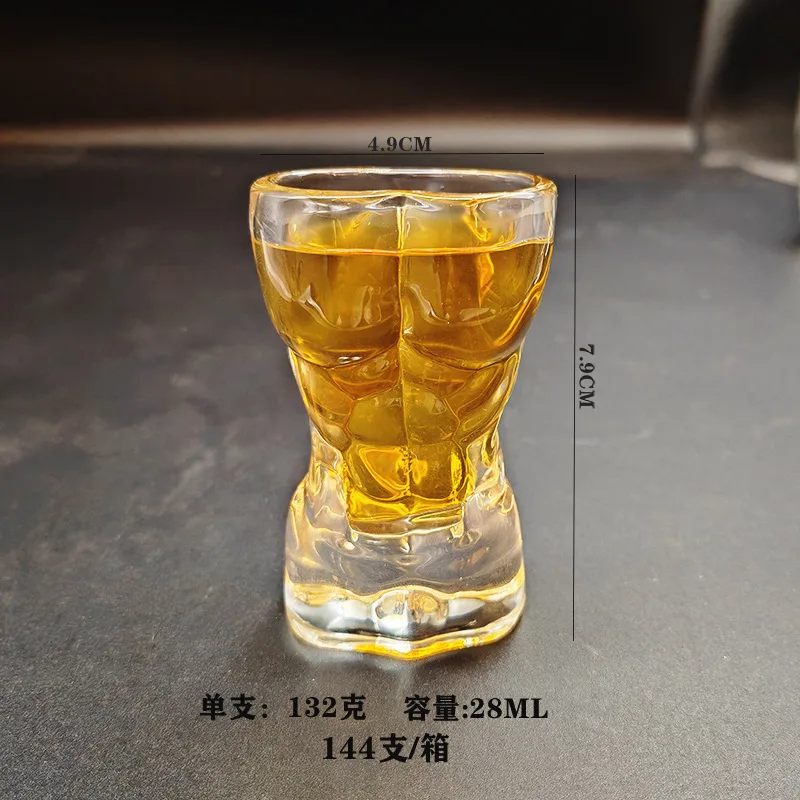 1PC Novelty Body Shaped Glass Beer Cup, Transparent Drinkware for Cocktails and Juices, Funny Wine Glass, Bar and Cafe