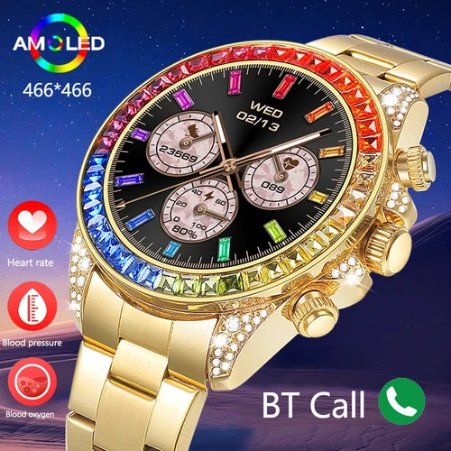 Imagen 1 del producto Reloj inteligente para hombres de negocios, pantalla 3D Amoled de 1,43 "", 466x466, llamada Bluetooth, Monitor de salud, reloj inteligente resistente al agua con pago de código QR