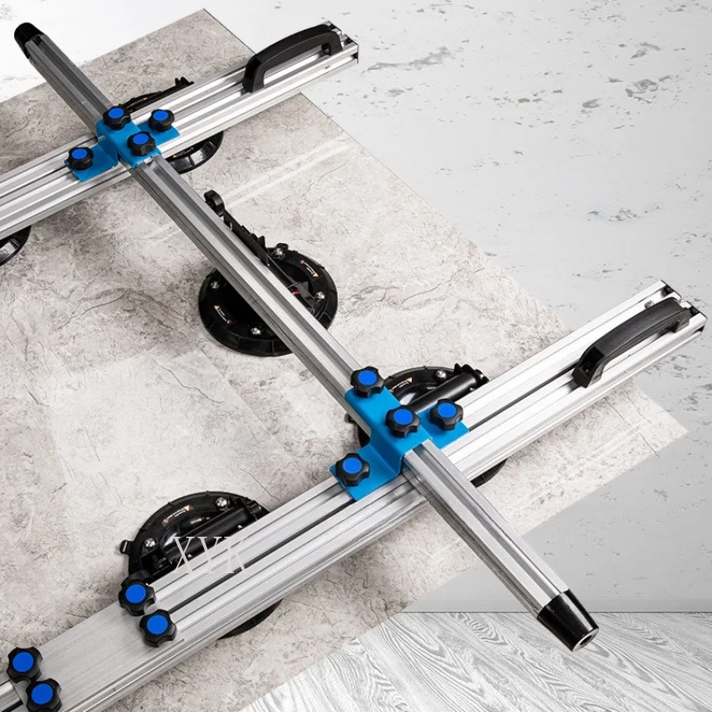 Stone Lifting Vacuum Suction Cup 8 Inch Cross Frame Tile Glass Slab Carrier Large Format Plate Transport Handling Tool view 3