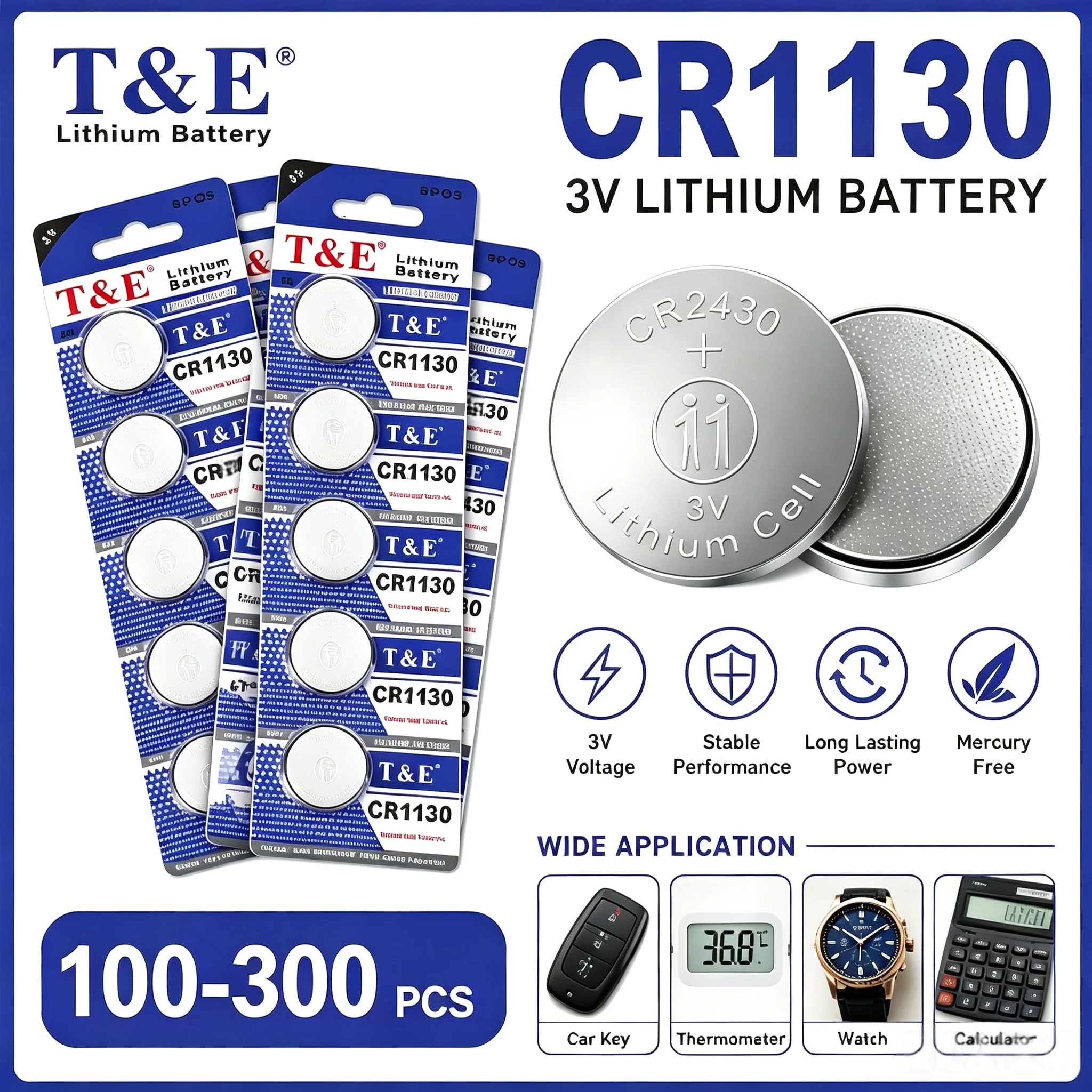 100-500PCS 3V CR1130 Lithium Button Battery KL1130 BR1130 LM1130 DL1130 CR 1130 Coin Cell Watch Batteries For Toys Remote