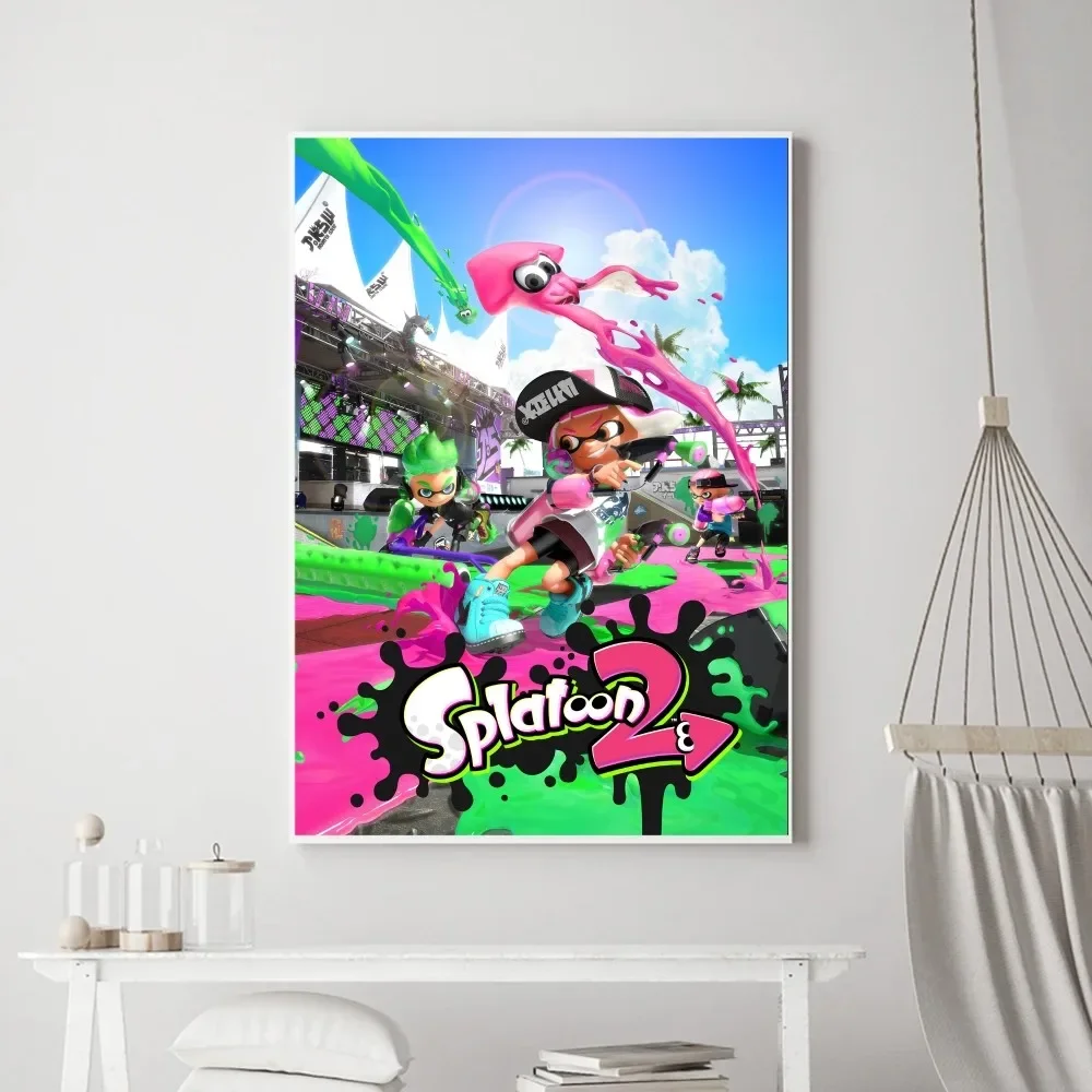 Game S-Splatoon Poster Prints Poster Wall Painting Bedroom Living Room Wall Bar Restaurant Sticker Small