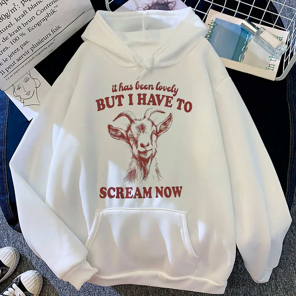 Screaming Goat hoodie kawaii graphic modern style Y2K comfortable girl sweatshirts comfortable designer pattern winter