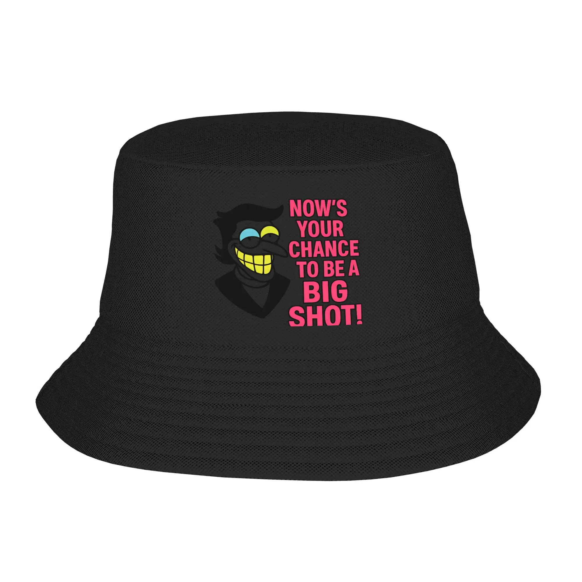 Fashion Deltarune Spamton Troll Meme Be a Big Shot Bucket Hats Girl Fishing Cap Summer Beach Vacation Getaway Headwear Bob Hat