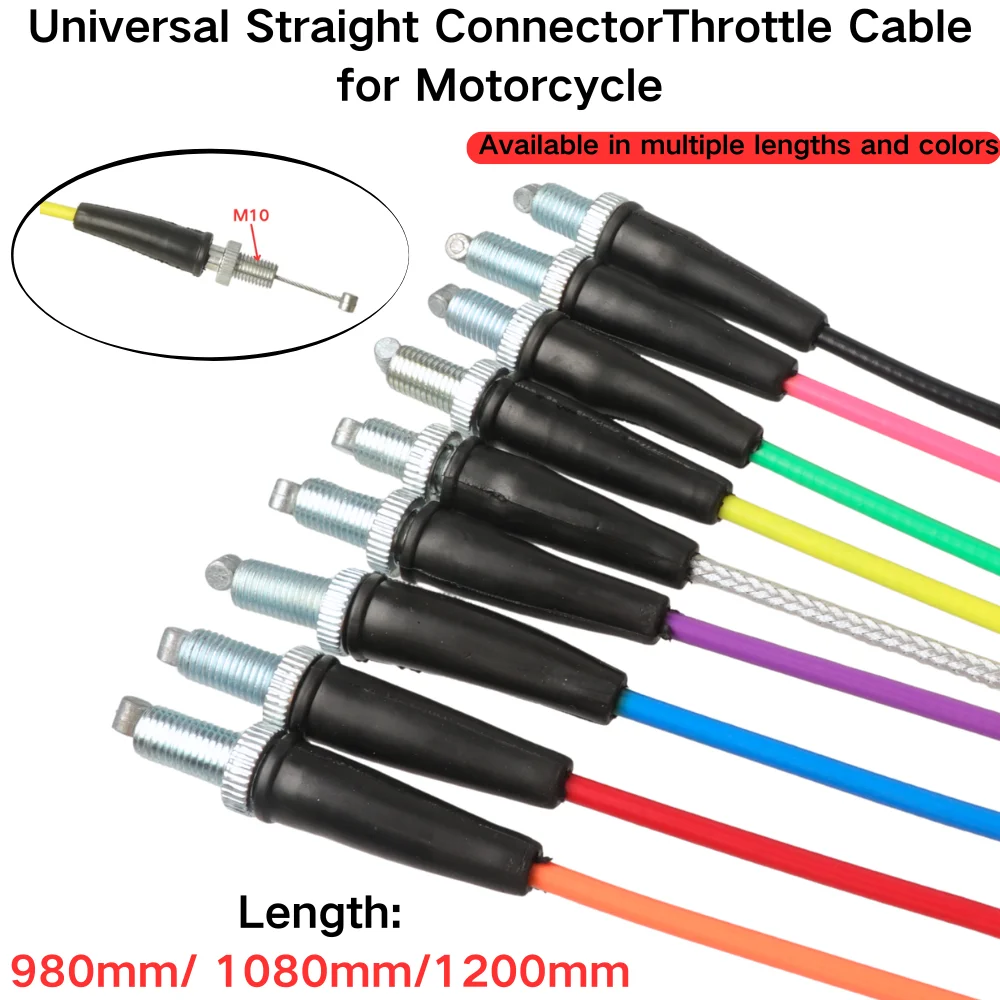 980mm 1080mm Universal Motorbike Gas Straight Link Throttle Wire Fit XR50 CRF50 CRF70 125cc Off Road Pit Bike Suzuki
