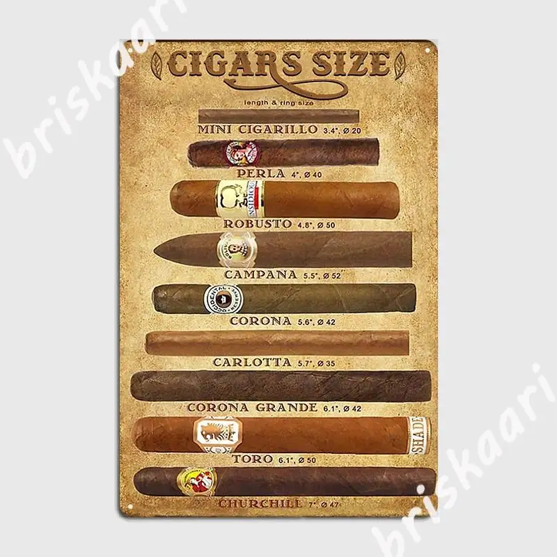 Size Cigar Metal Plaque Poster Plaques Decoration Pub Pub Garage Tin Sign Poster