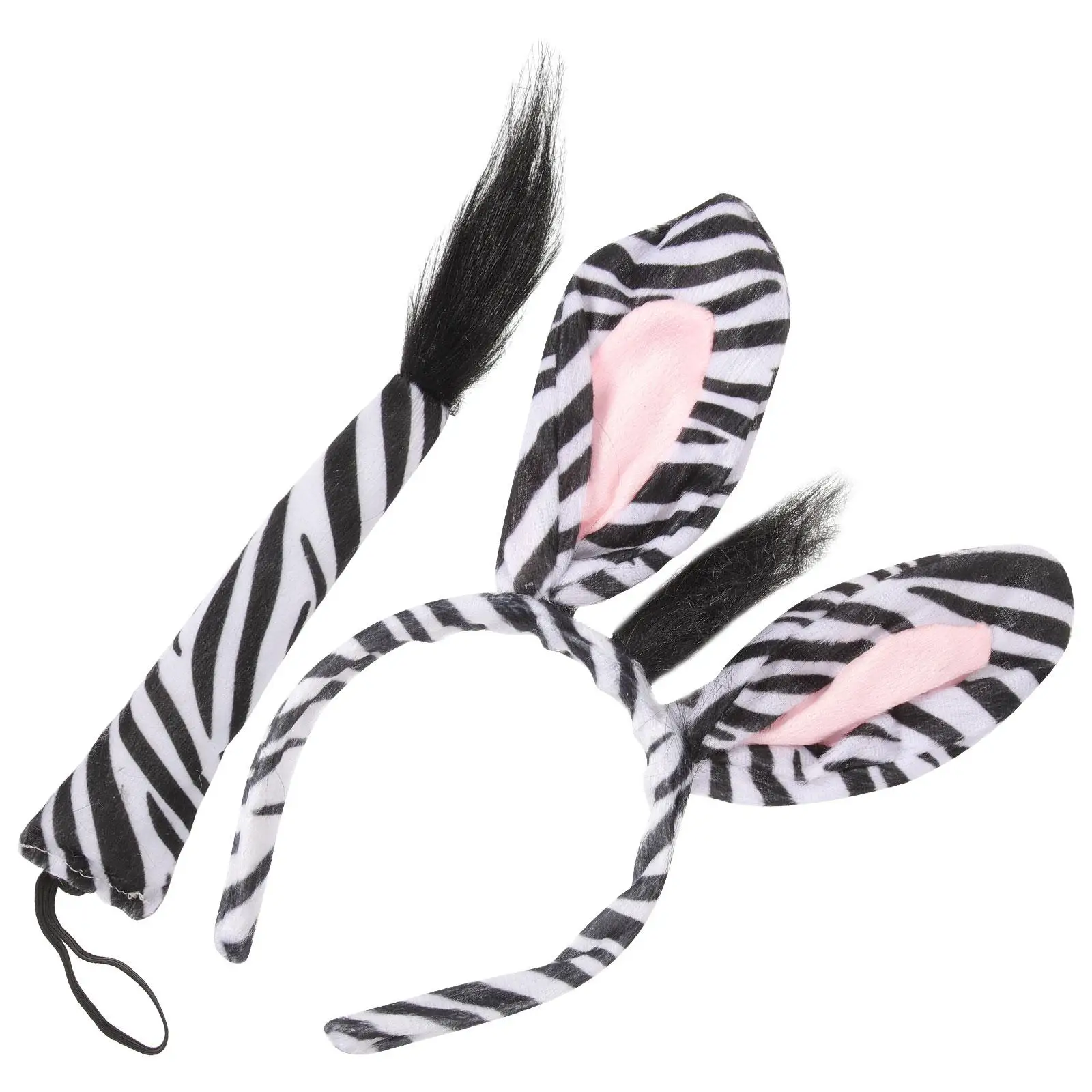 

Zebra Headband Set Animal Cosplay Headband Zebra Hair Hoop Zebra Headdress Braiders Accessories Costume Party Supplies Halloween