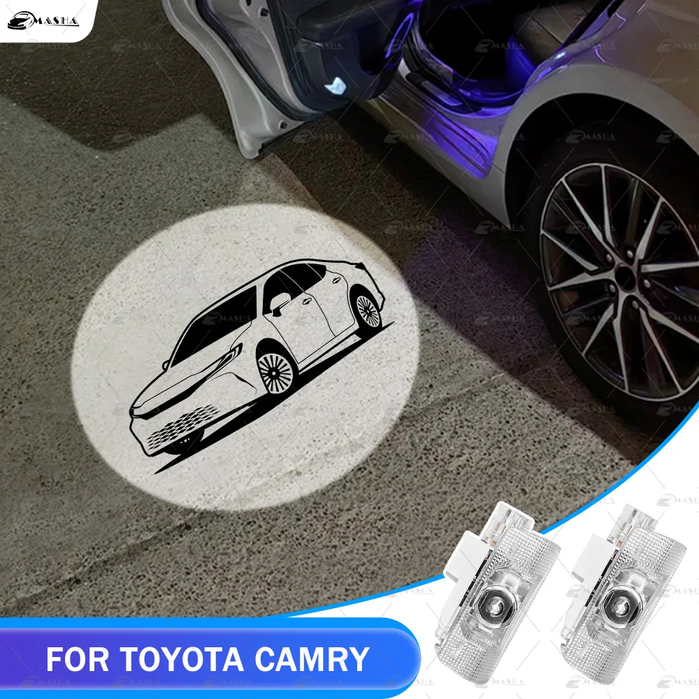 

Car Door Lights Logo Projector Compatible with Toyota Camry 3D LED Welcome Projector Lights 2006-2022 2023 2024 2025 Accessories