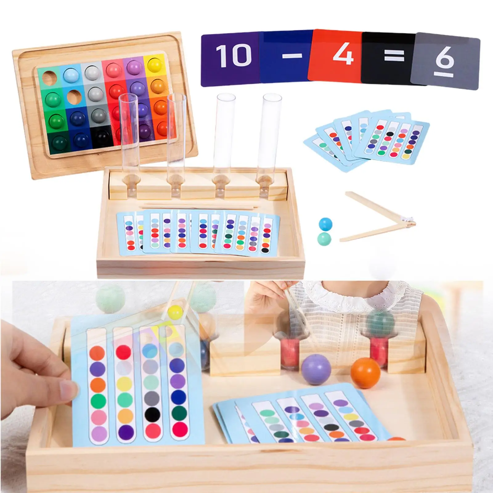 Clip Perlen Reagenzglas Spielzeug Vorschule lernen Spielzeug Regenbogen Clip Perle Puzzle frühe Bildung Spielzeug Farbe Sortier spiel für Kinder Geschenke