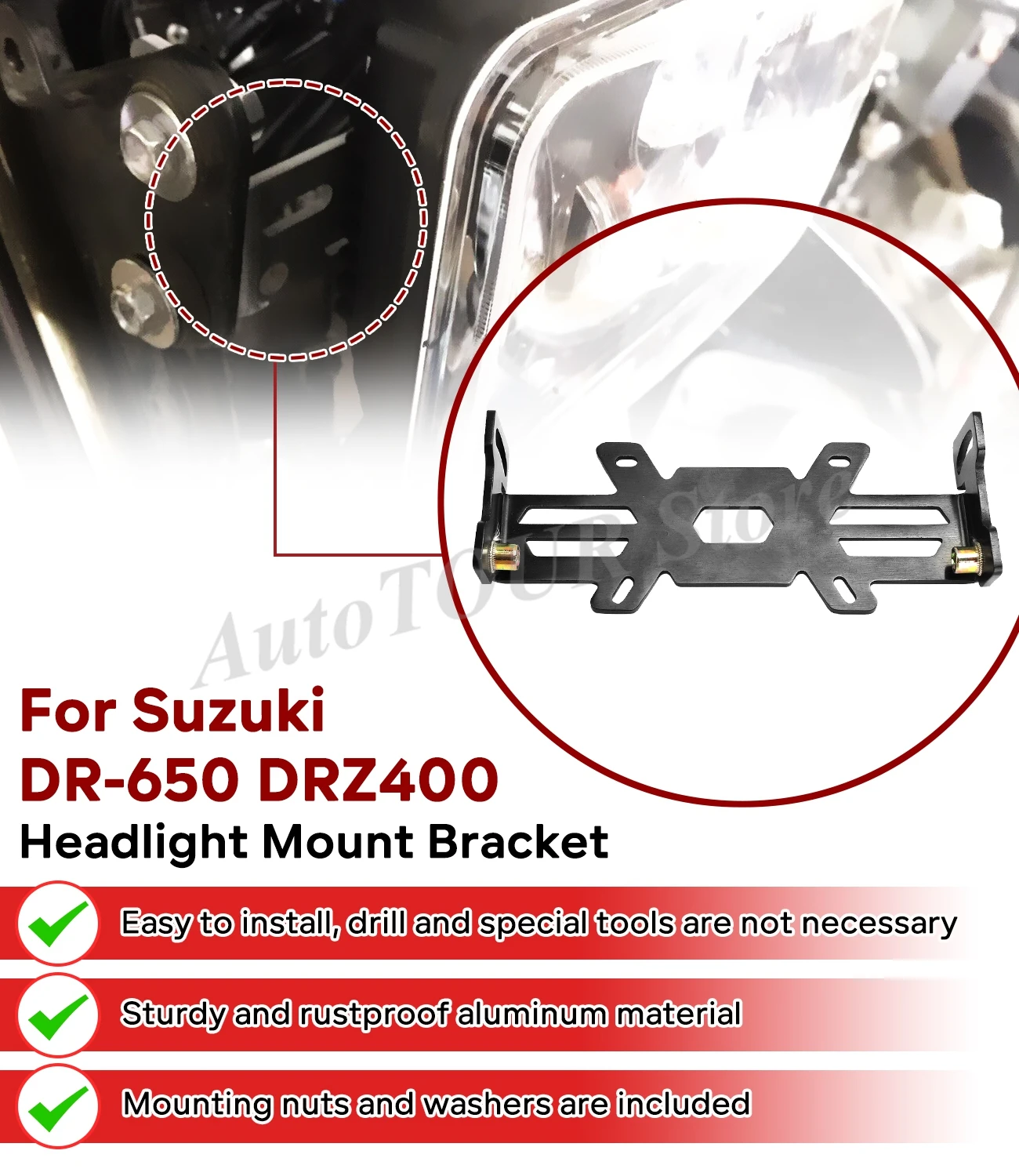Für Suzuki DR-650 DRZ400 DRZ400 DR650 Drz400 DRZ-400 Aluminium LED Scheinwerfer Montage Halterung Halter Kit