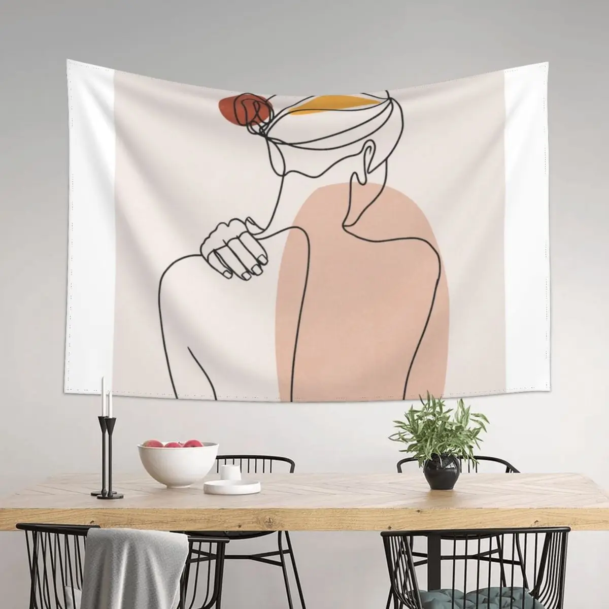 

Nude figure illustration Tapestry Decoration For Bedroom Kawaii Room Decor Decorative Wall Tapestry
