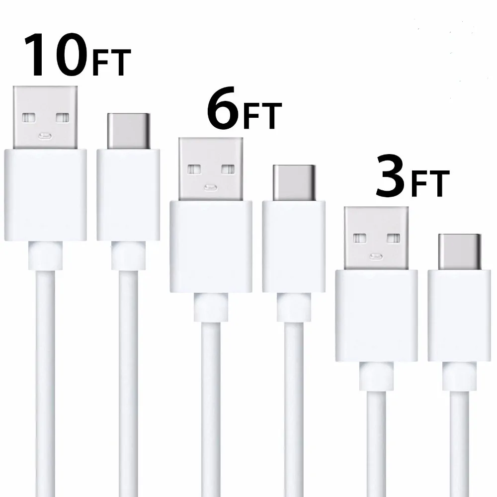 

100pcs Type C Cable For Samsung Micro USB Cable 8pin for iPhone Data Sync Long Charging Wire Phone Charger Cable 1M 2M 3M 0.25M