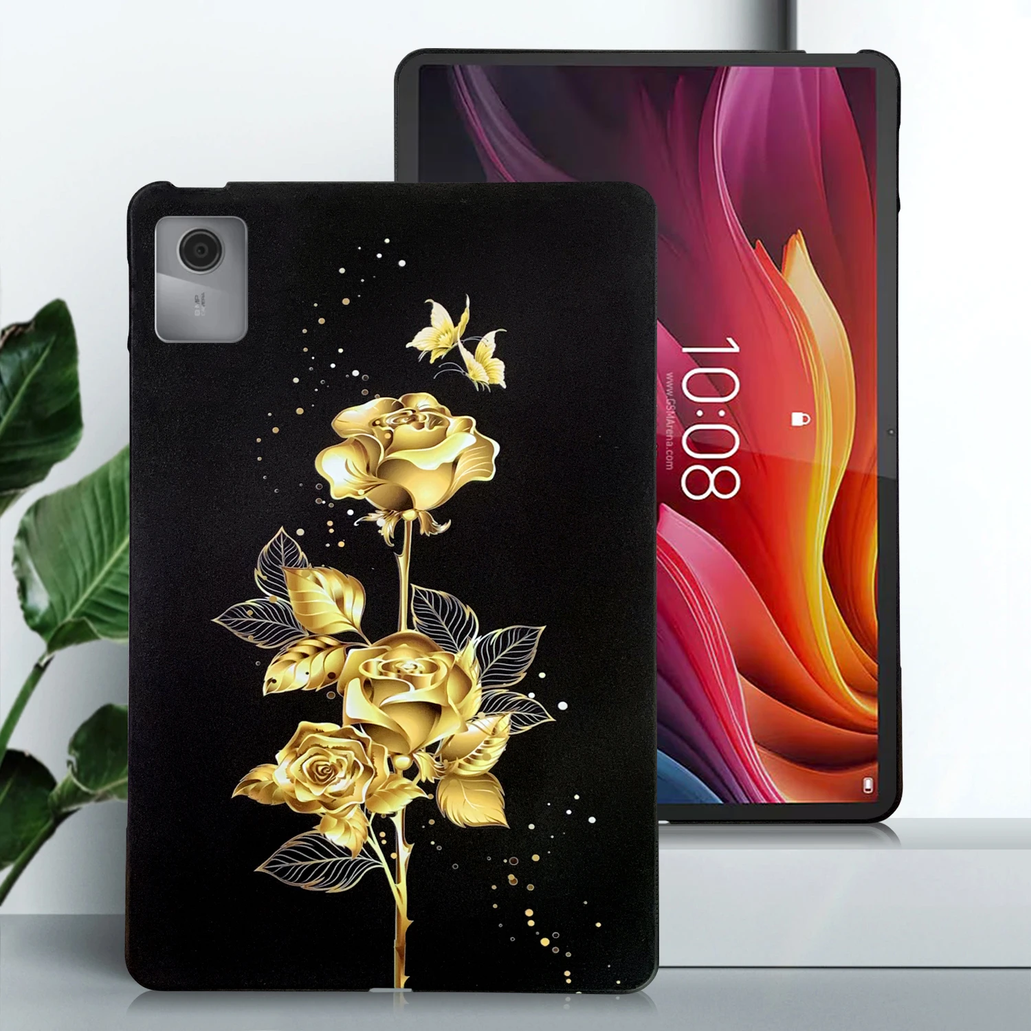 For Lenovo Tab K11 Gen 2 / Idea Tab / Xiaoxin Pad 11 2025 TPU Case Pattern Printing Slim Tablet Protective Cover - Golden Butter