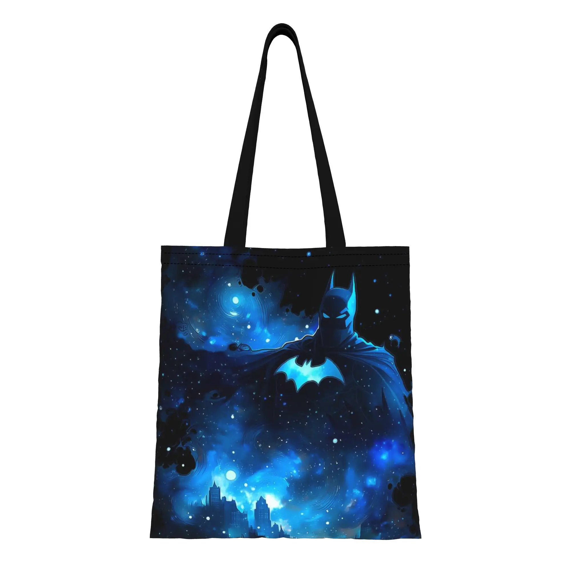 

Сумка-тоут из холщовой ткани с изображением героического аниме-Бэтмена к началу учебного года, идеально подходит для покупок, женская сумка с верхней ручкой