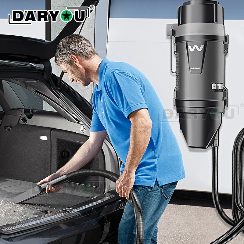 DarYou Wall Mounted Garage and Car Vacuum with 30 Ft Hose Ideal for Jobsite Garage Car & Workshop New Technology