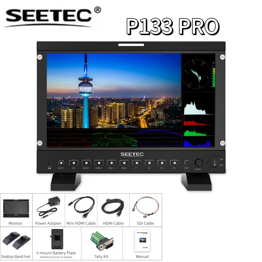 

SEETEC P133 PRO 13.3 inch 1000nit High Bright Broadcast Monitor Full HD 1920x1080