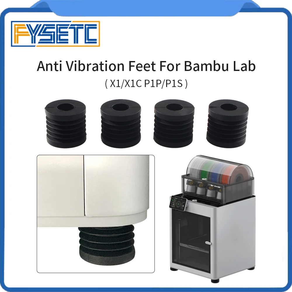 

For Bambu LabX1 X1CP1P P1S Anti Vibration Feets Dust-proof Rubber Foot Fit P1P P1S 3D Printers