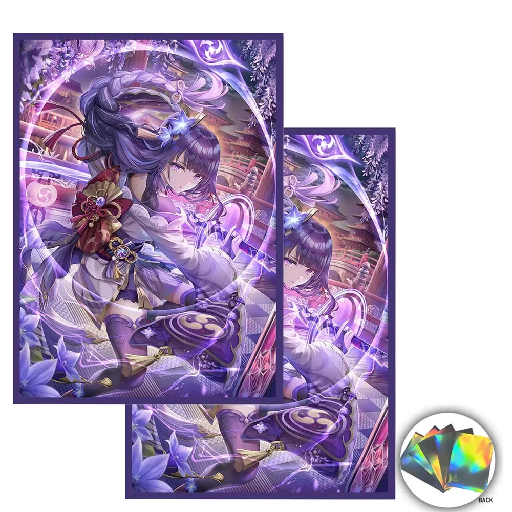 60 STKS 67×92mm Knipperende Thor Anime Kaarthoezen voor MTG/PKM Topladen Waterdichte Trading Card Protector Compatibel met PTCG