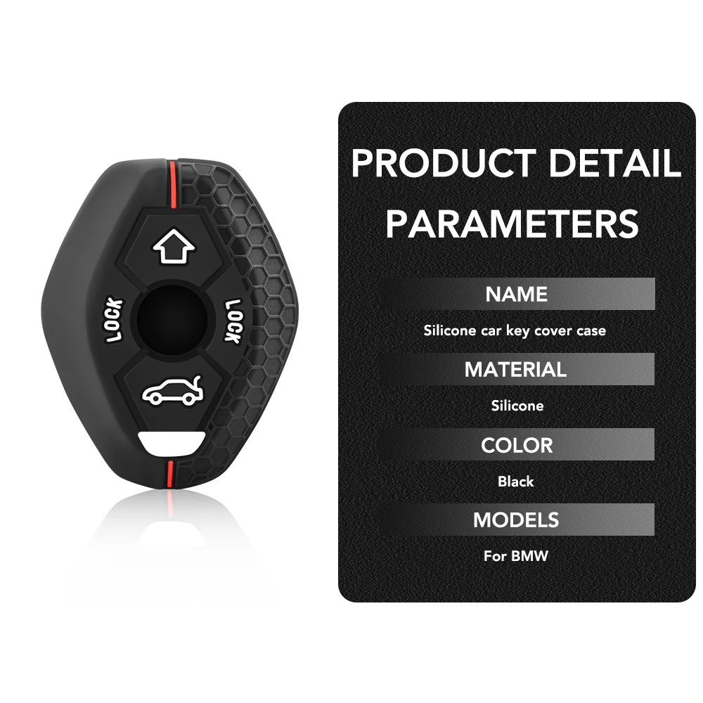 Coque de clé de voiture en silicone compatible avec b-m-w X3 X5 Z3 Z4 3