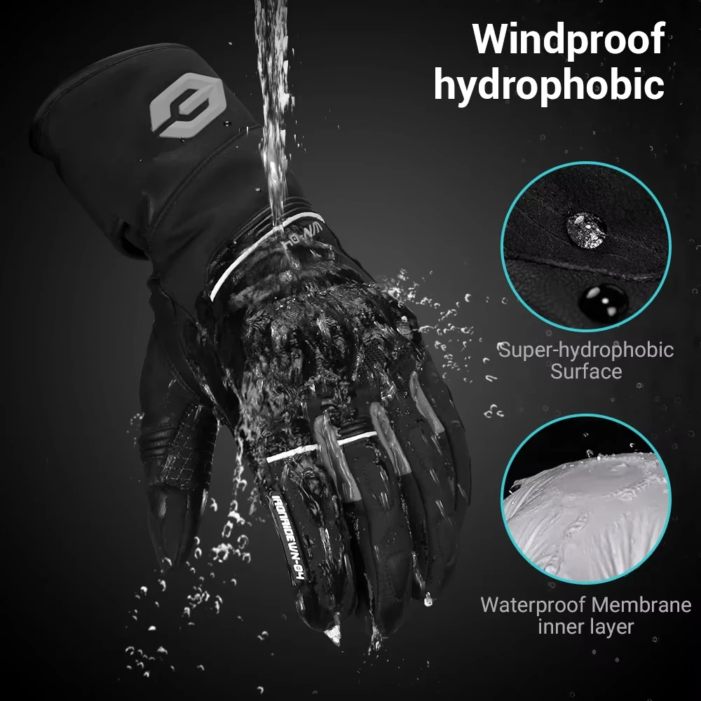 Winter Motorcycle Gloves Thickening Anti-autumn Touch Screen Full Finger Gloves Waterproof Non-slip Riding Moto Gloves M-2XL 4