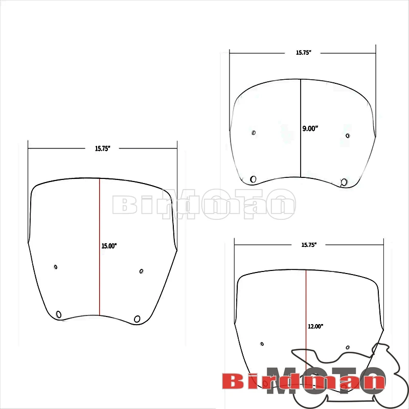 Motorcycle Replacement Fairing Windshield 9