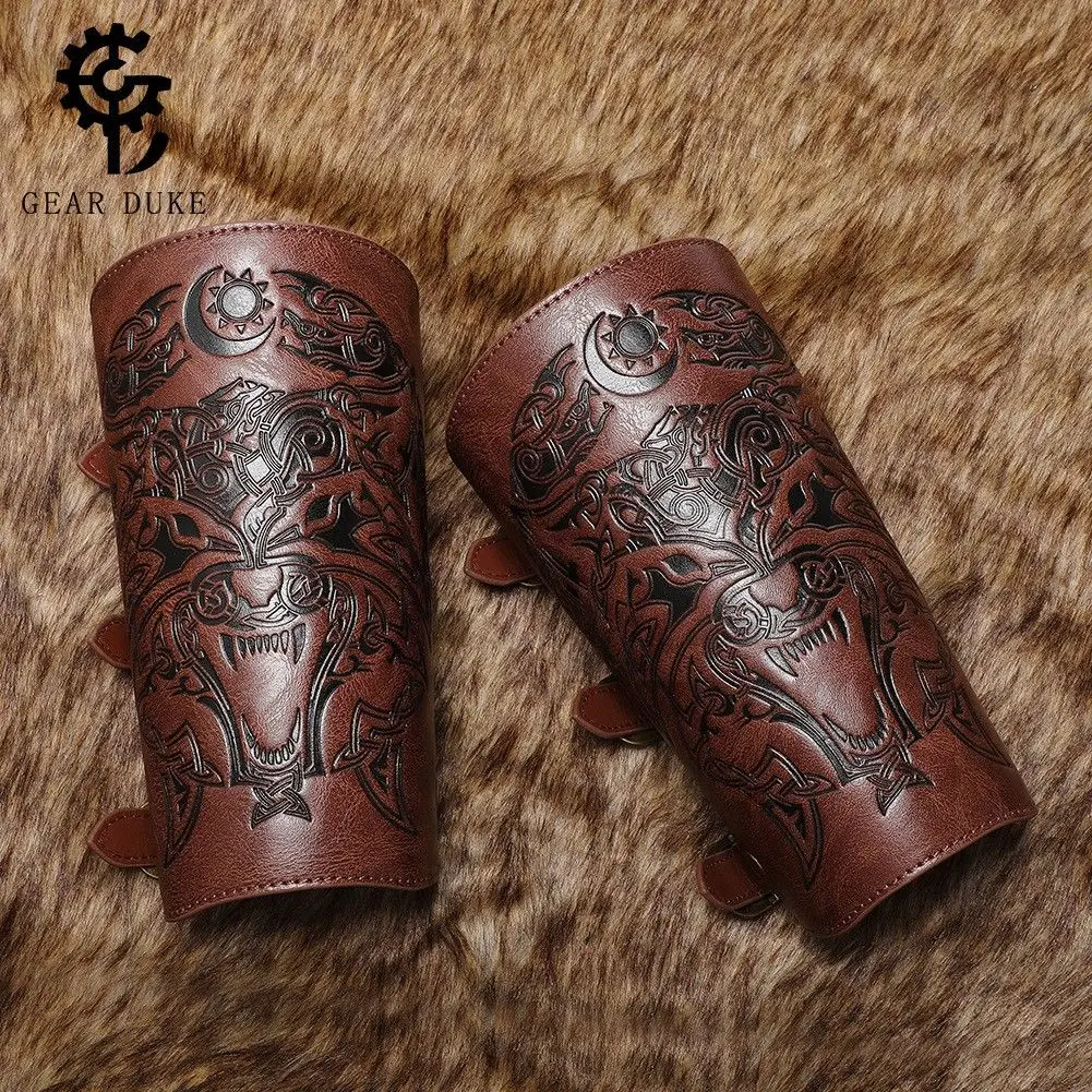 

Nordic Viking Sle Emed Wristguard Retro Knight Arm Ring Stage Props Women's Faion Autumn 2024 No Brand Registered Tra...