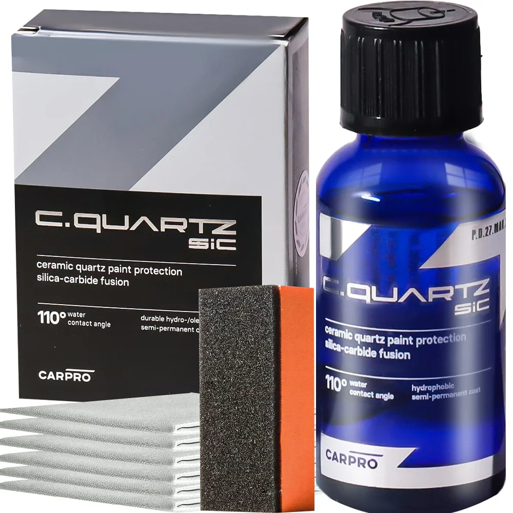 

Для CARPRO CQUARTZ SiC 30 мл комплект автомобильное керамическое покрытие отделка кварцевой основе нанотехнология связывает для покраски стекла металла и пластика
