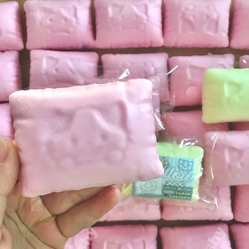 وسادة قطة محاكية ناعمة قابلة للعصر، لعبة لتخفيف التوتر بطيئة الارتفاع، أداة حسية للأطفال المصابين بالقلق واضطراب فرط الحركة ونقص الانتباه والتوحد