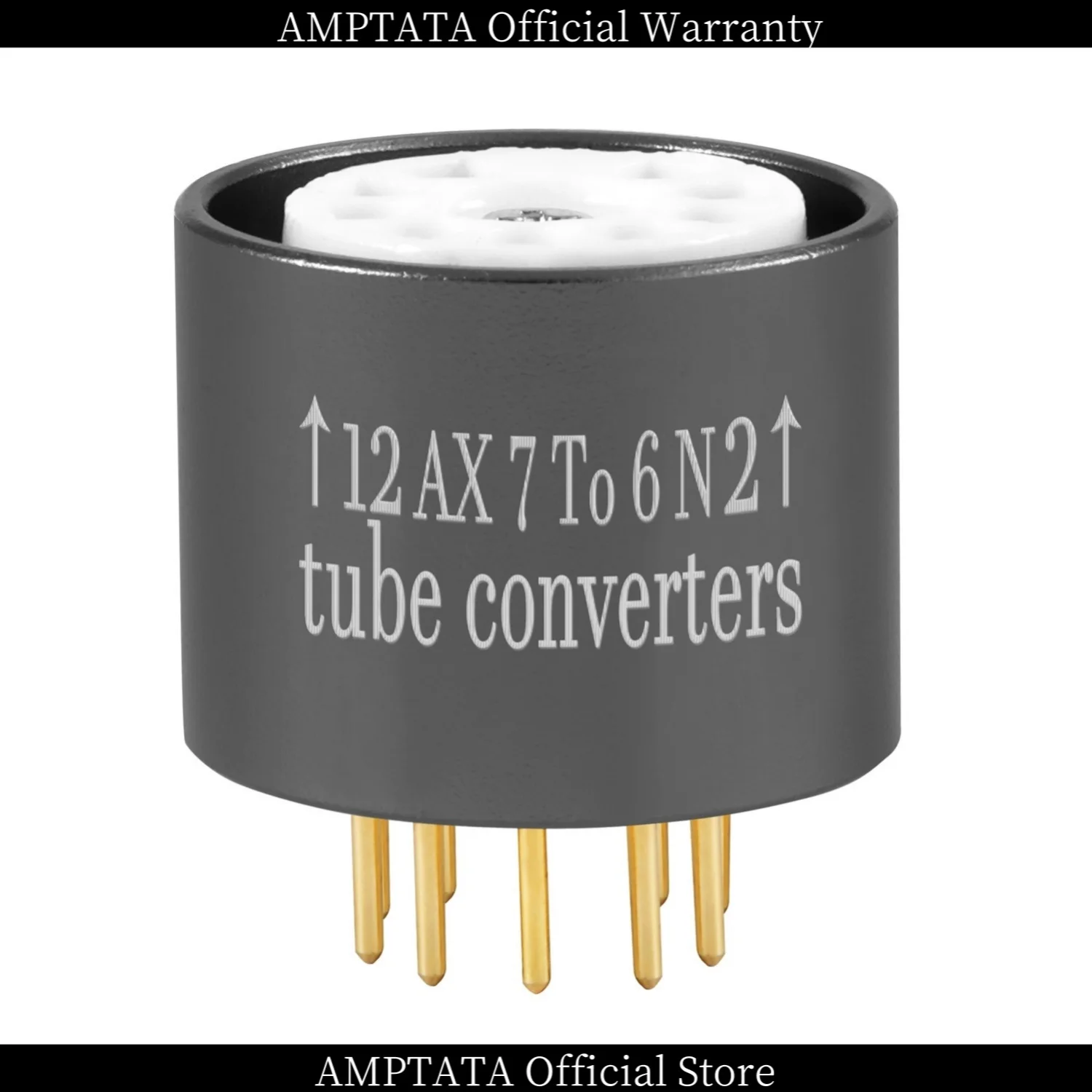 AMPTATA / 12AX7 U7 T7 ECC83 82 81 7025 CV4003 CV4004 5751 to 6N2 / Vacuum Tube Adapter Socket Converter / 24K Gold-plated