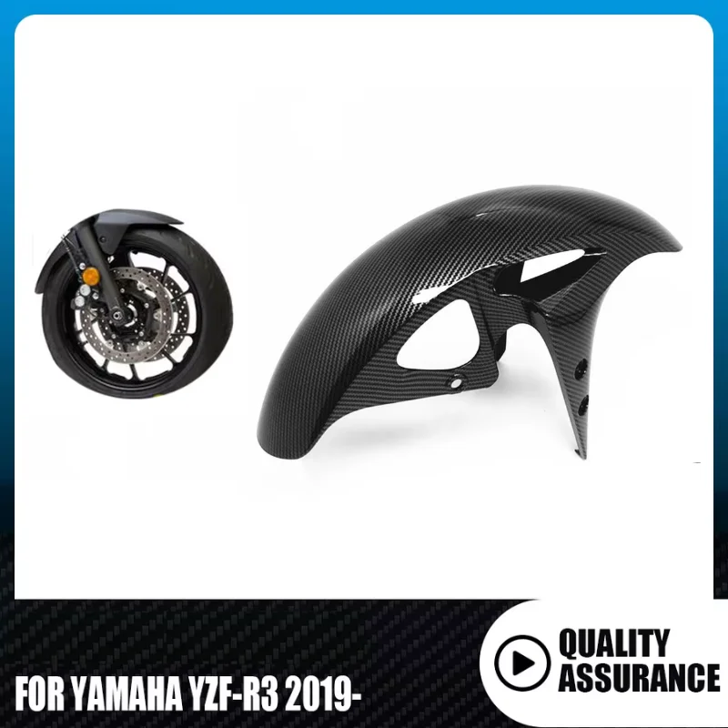 

For YAMAHA YZF-R3 YZF R3 YZFR3 2019 - 2021 Motocicleta ABS Carbon Paint Front Tire Wheel Fender Splash Guard Mudguard Fairing