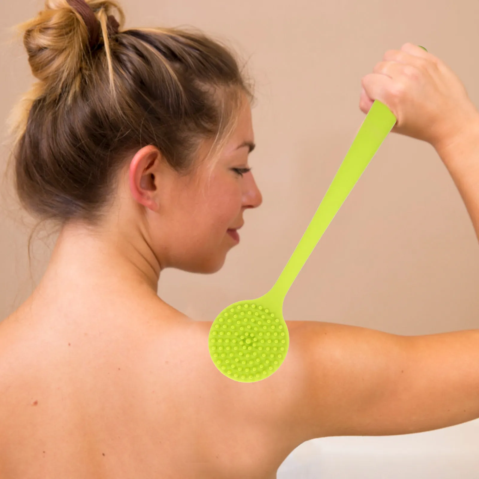 

Простая щетка для душа с длинной ручкой для массажа спины, удобная для домашнего использования, отшелушивающая мочалка для тела, инструмент для очищения и массажа