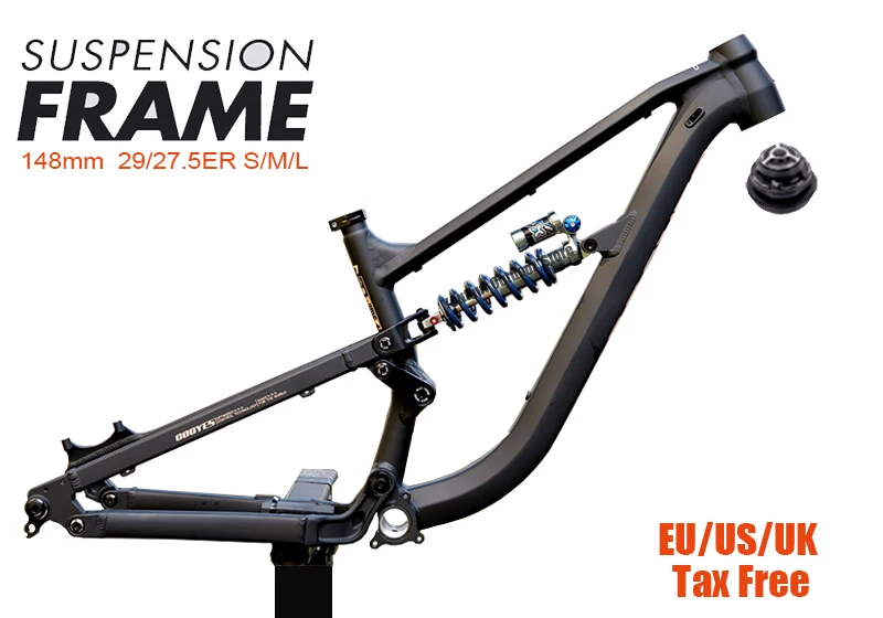 

Aluminum Alloy Soft Tail Frame for Bike, CY7,Full Suspension Enduro, 29/27.5 er, DH, XC, AM, MTB Boost, 148mm, 4 Links, DPD