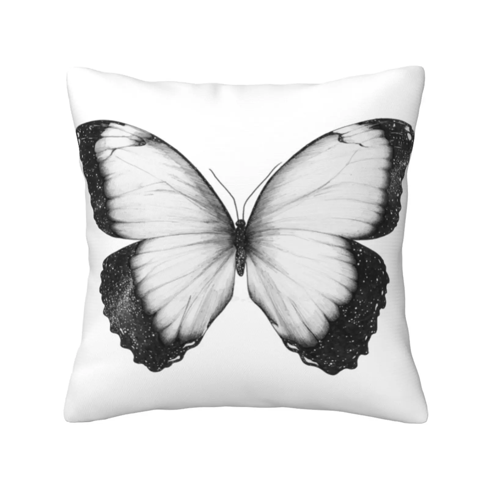 Cosmic Butterfly Pillowslip Pillowcase Butterfly Mariposa Magical Cosmic Bug Insect Ecmazur Ella Mazur Pen Art Pen And Ink