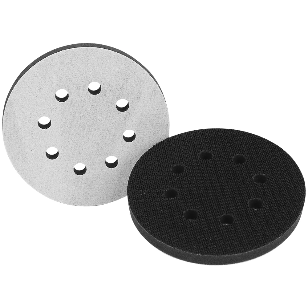 2 pçs 5 Polegada 125mm 8 furos gancho e laço esponja de densidade macia almofada amortecedor interface para festool lixadeira polimento moagem