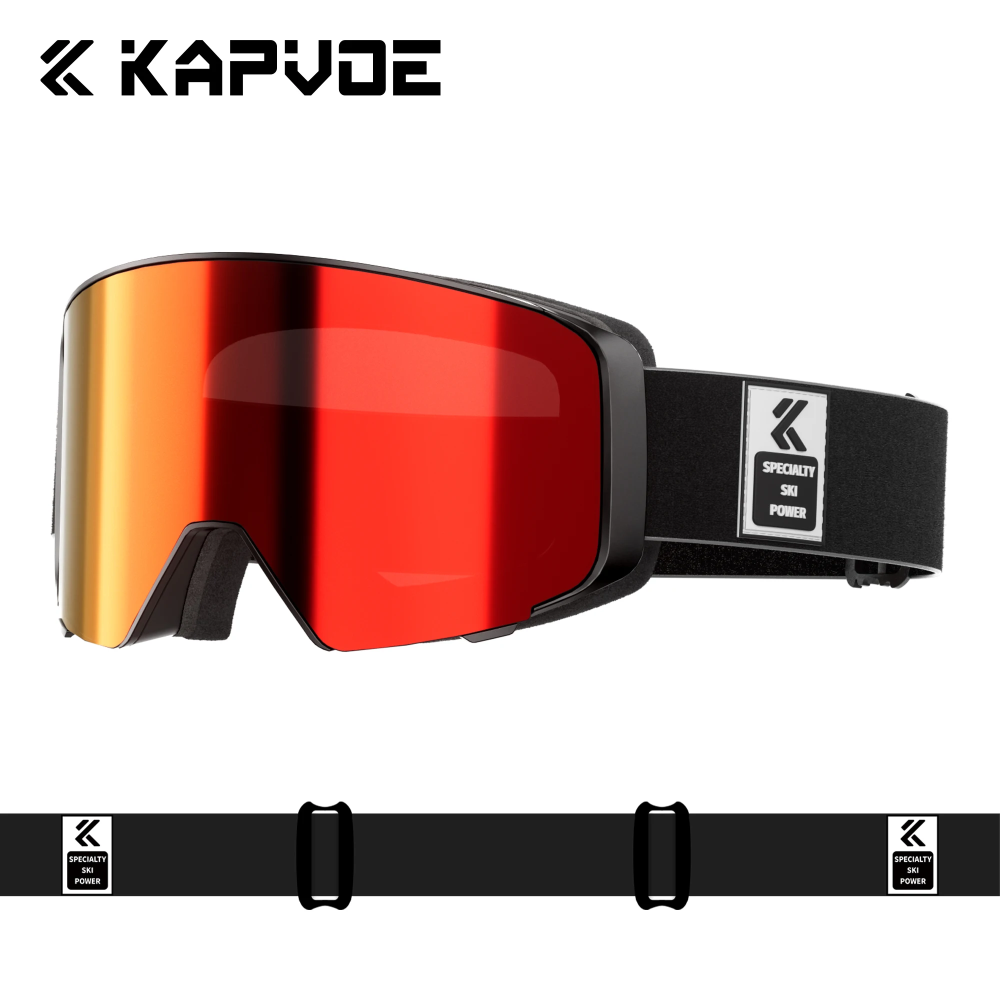 Kapvoe OTG Flip Ski Goggles Photochromic Snow Goggles Men