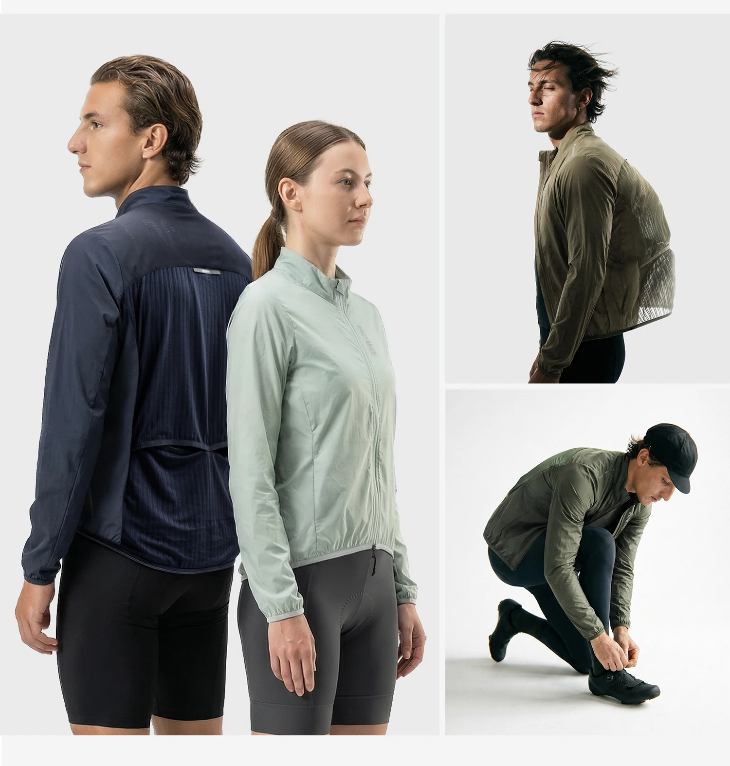 ROCKBROS Fahrradjacke, winddicht, atmungsaktiv, leichte, faltbare Fahrradjacke mit UV-Schutz für Herren und Damen. – Detail 3