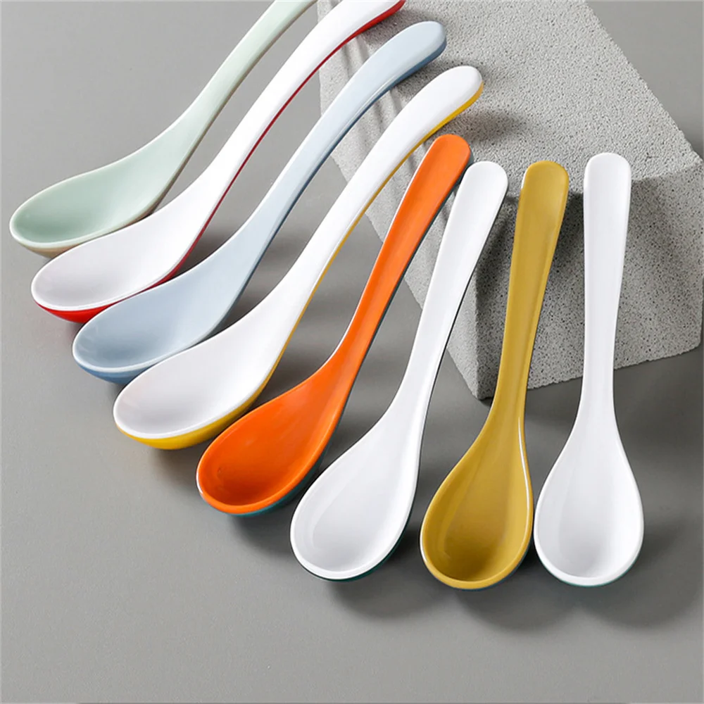 Spoon Durable And Can Come Into Direct Contact With Food A Strap Cover Bicolor Spoon Kitchen Tools Season Soup Superior Texture