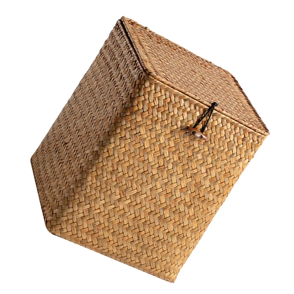 

Storage Boxes Small Organizing Basket Organizer with Cover Bins Lids Baskets Khaki Container Travel