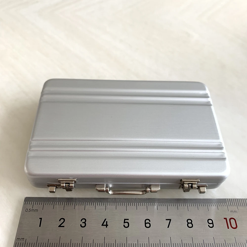 ร้อนรูป 1/6 Scale ฉากอุปกรณ์เสริมเงินอลูมิเนียมแบบพกพากระเป๋าเดินทางที่ละเอียดอ่อนกล่องสามารถเปิด Fit 12 "ตุ๊กตาของเล่น Action Figure