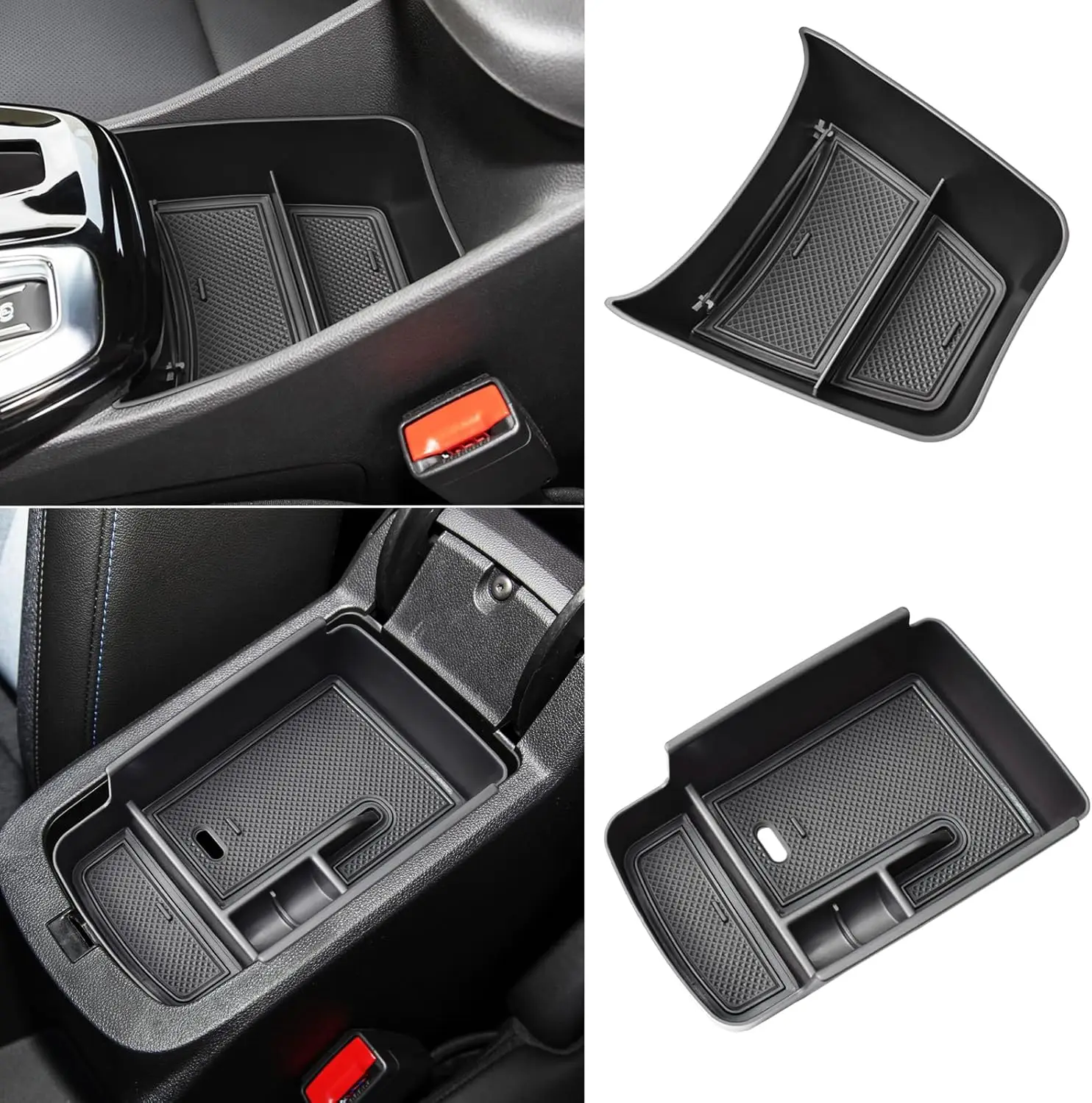 

2PCS Center Console Organizer For 2024 2025 Chevy Trax Interior Accessories Car Lower Console Insert Tray Armrest Storage Box