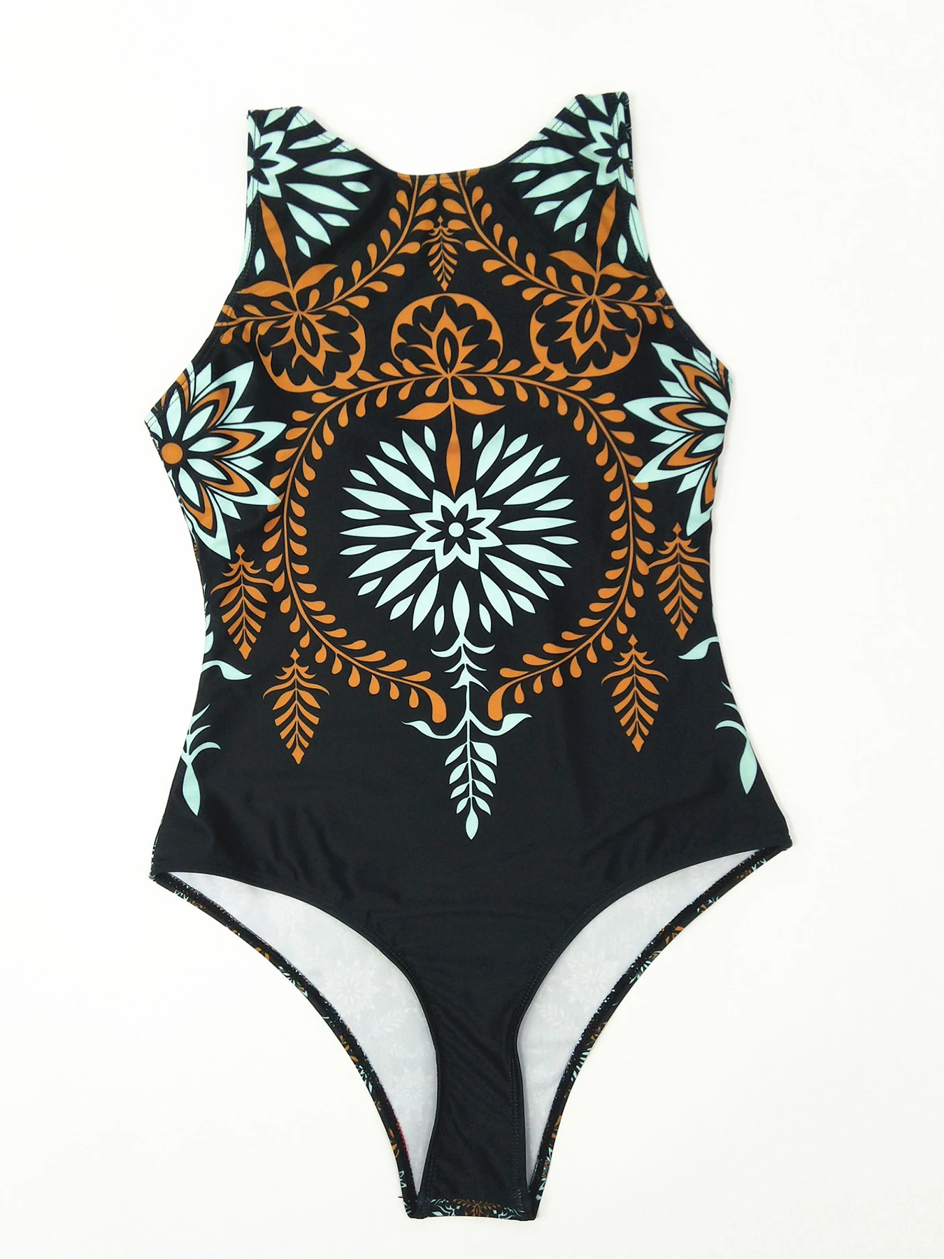 2024 New Vintage Retro Print One Piece Swimsuit For Women Swimwear Female Push Up Monokini Bathing Suit Beachwear Swimming Suit